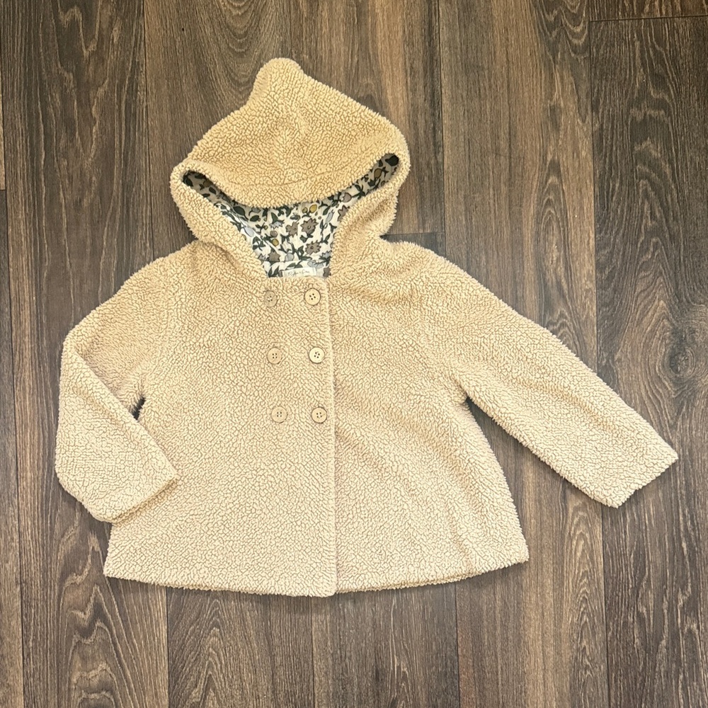 Rylee + Cru Fleece Tan Kids Hooded Jacket
